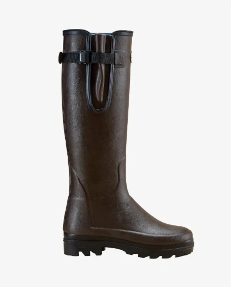 Le Chameau Womens Vierzonord Neoprene Wellingtons in Marron