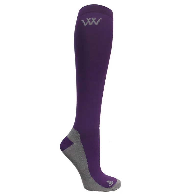 WoofWear Competition Riding Socks in Damson