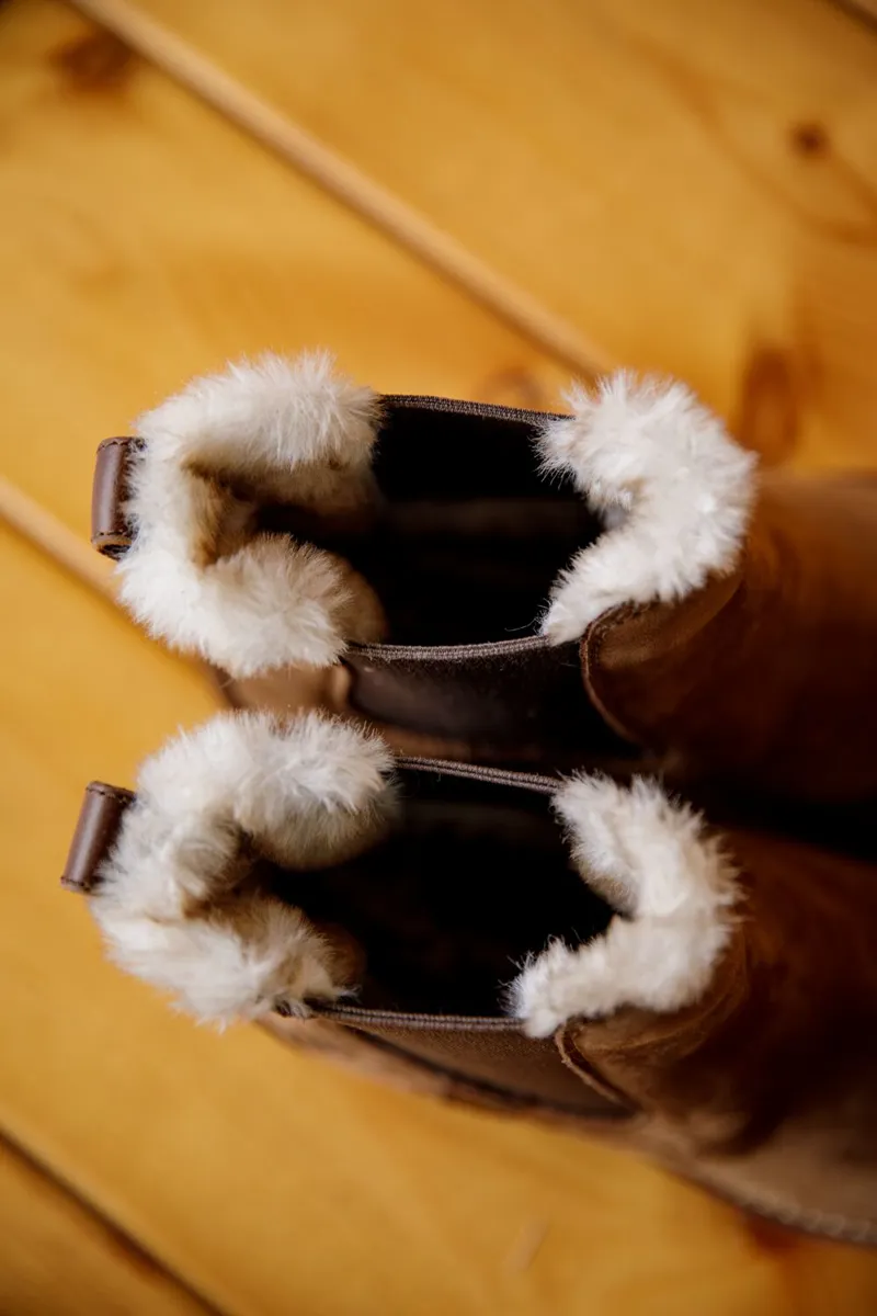 Ariat Wexford Sherpa Waterproof Chelsea Boot in Amber Brown-5