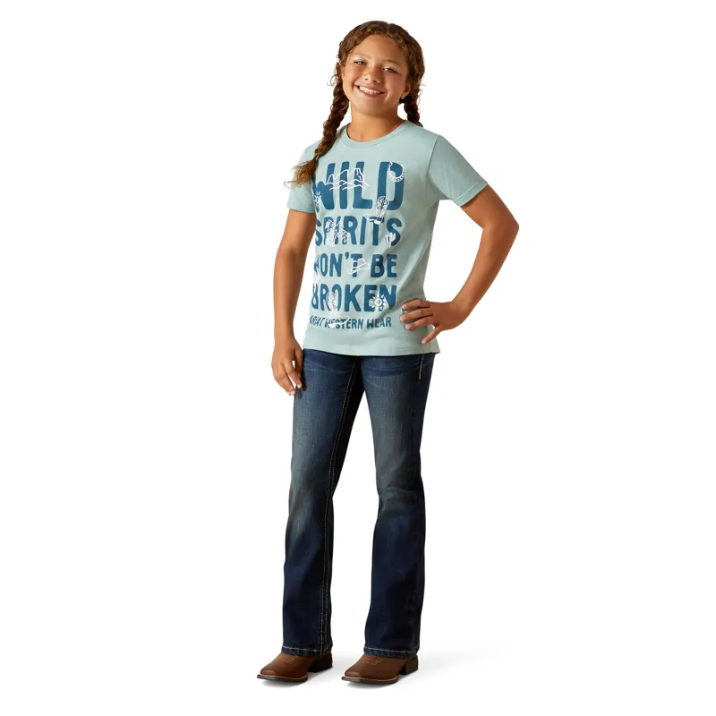 Ariat Youth Wild Spirit T-Shirt in Rivergreen-3