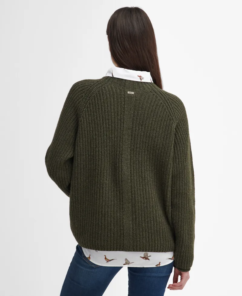 Barbour Willows High- Neck Jumper in Olive-2