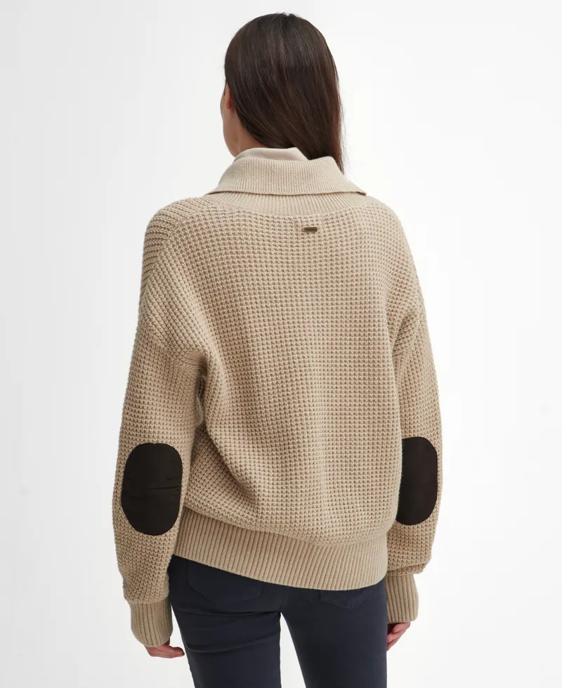 Barbour Woodside Jumper in Oatmeal-2