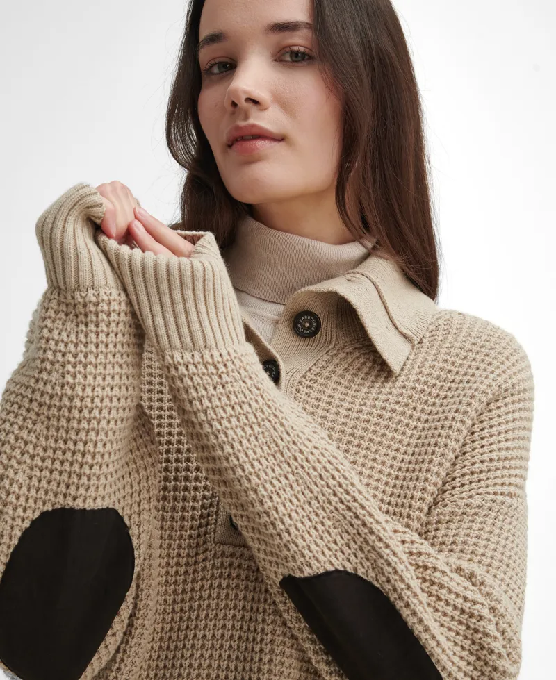 Barbour Woodside Jumper in Oatmeal-4