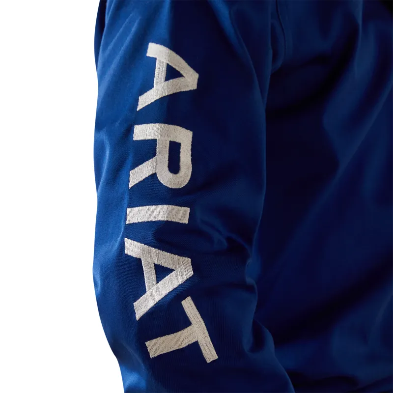 Ariat Youth Team Logo Shirt in Ultramarine/White-2