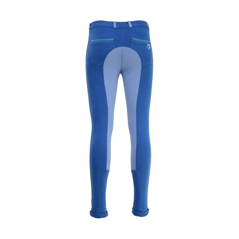 Hy Equestrian Zeddy Mizs Jodhpurs in Cobalt Blue/Petrol Blue/Turquoise-1