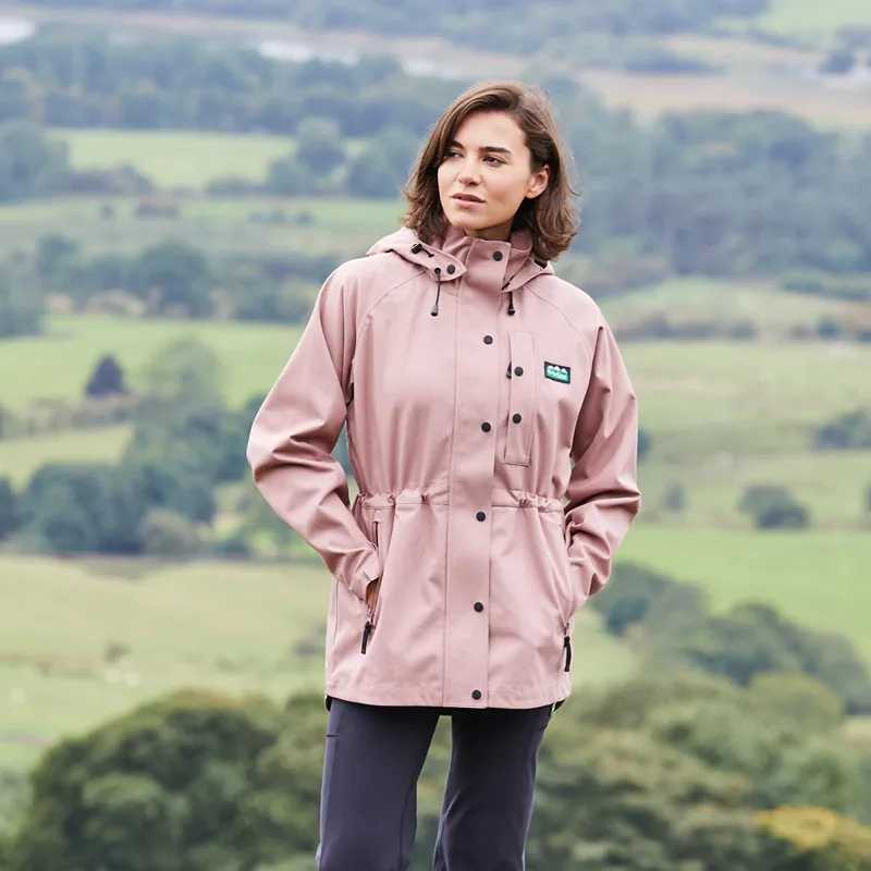 Ridgeline Monsoon Light Jacket in Dusky Pink Marl-5