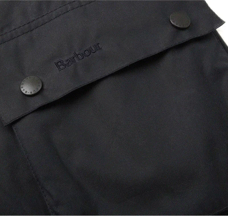 Barbour Ashby Wax Jacket in Navy-3