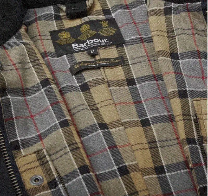 Barbour Ashby Wax Jacket in Navy-4