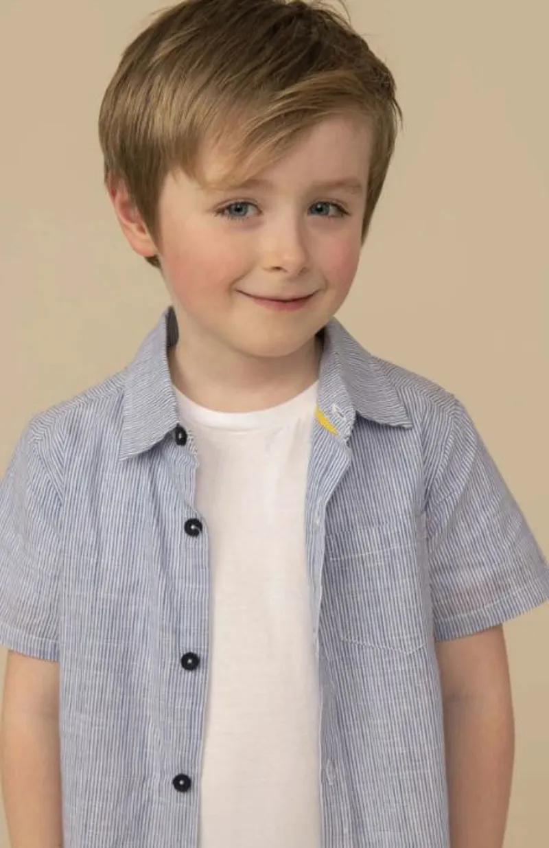 Lighthouse Elliot Short Sleeve Shirt in Blue-1