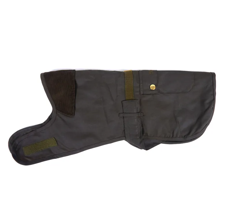 Barbour 2 in 1 Wax Dog Coat in Olive-1