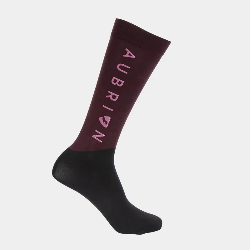Aubrion Eltar Socks in Black Cherry