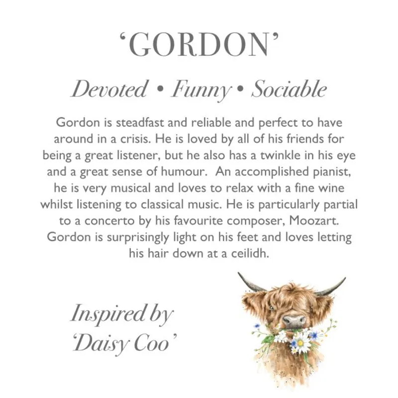 Gordon Junior' Highland Cow plush character