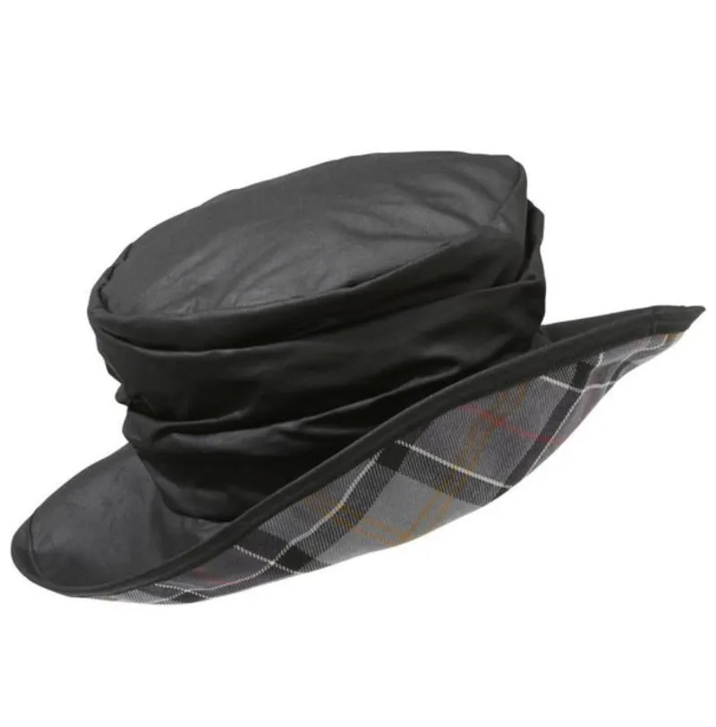 Barbour Ladies Wax Sports Hat in Black-1