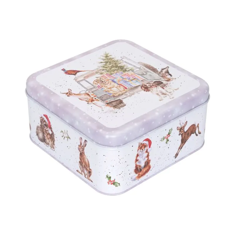 Wrendale 'Winter Woodland' Animals Square Tin