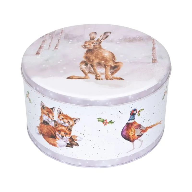 Wrendale 'Winter Woodland' Animal Christmas Round Tin