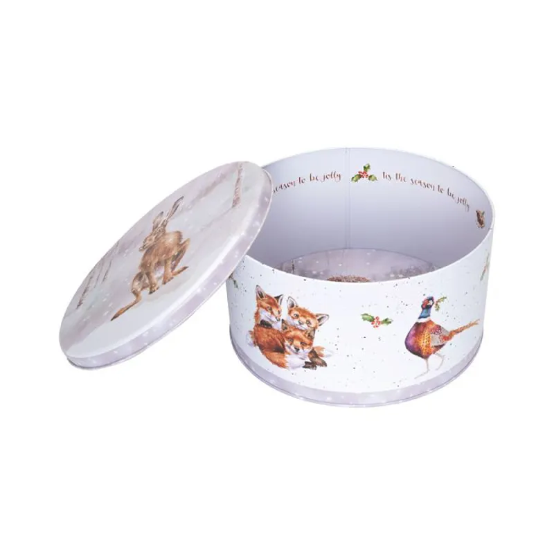 Wrendale 'Winter Woodland' Animal Christmas Round Tin-2