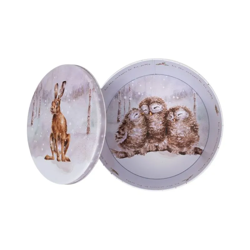 Wrendale 'Winter Woodland' Animal Christmas Round Tin-3