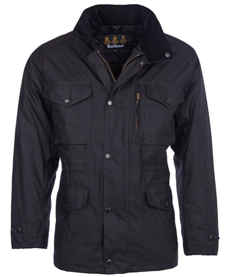 Barbour Sapper Waxed Jacket in Black