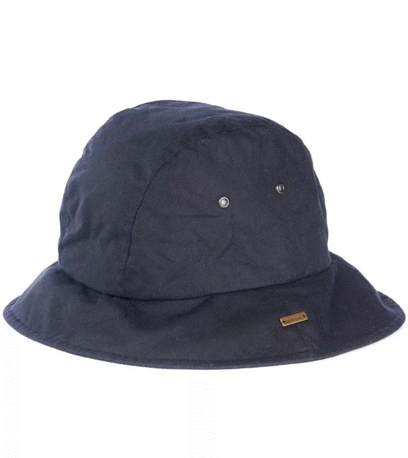 Barbour Womens Souwester Wax Hat in Navy
