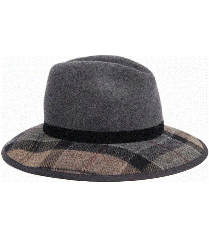 Barbour Thornhill Fedora Hat in Grey-1