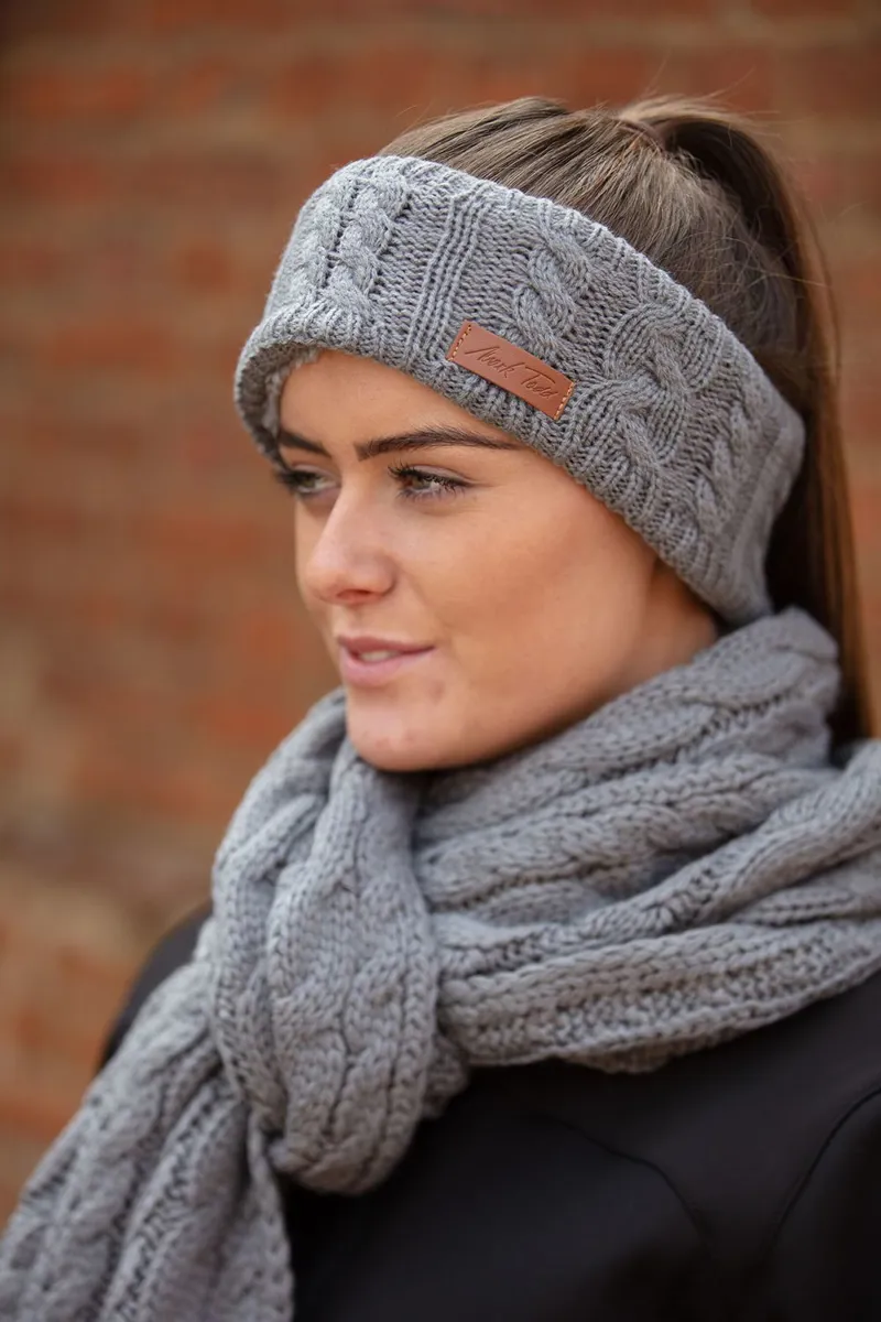 Mark Todd Knitted Headband In Grey