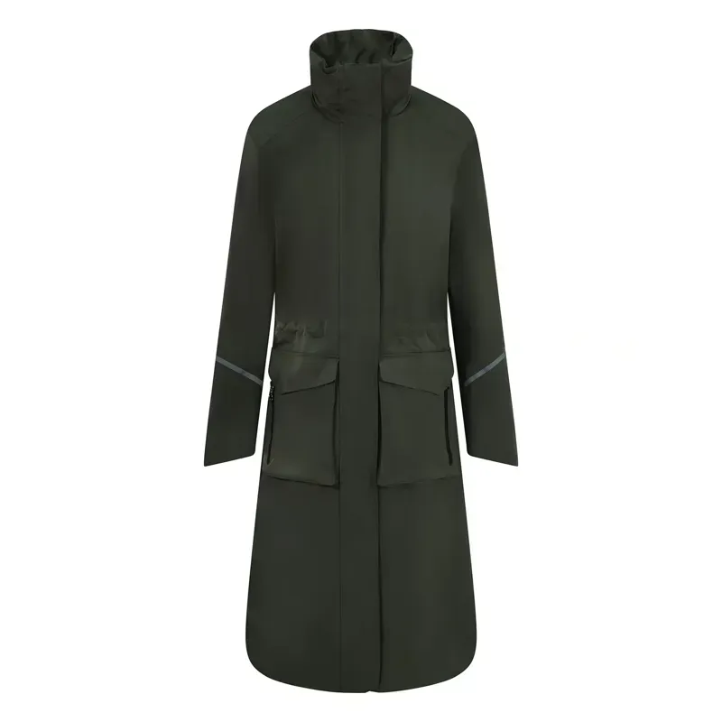Equetech Utopia Luxe Long Waterproof Riding Coat in Alpine Green
