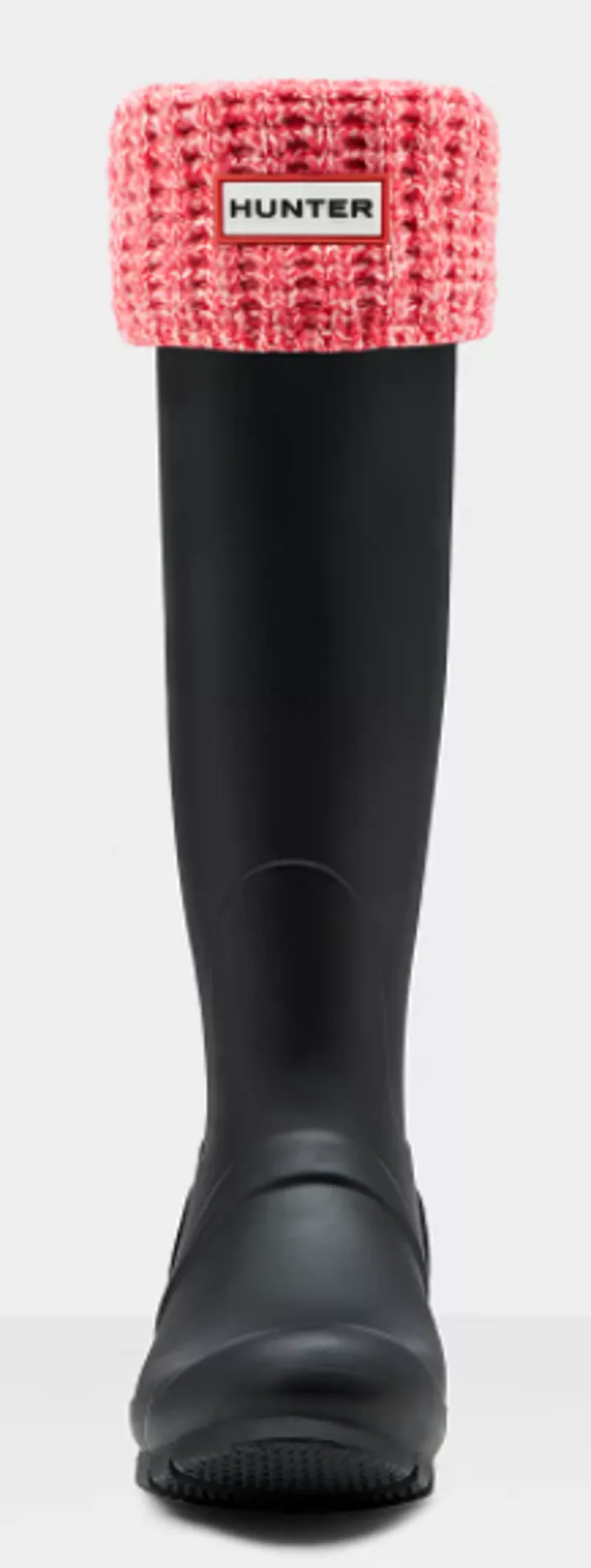 Hunter Waffle Boot Sock Pink White