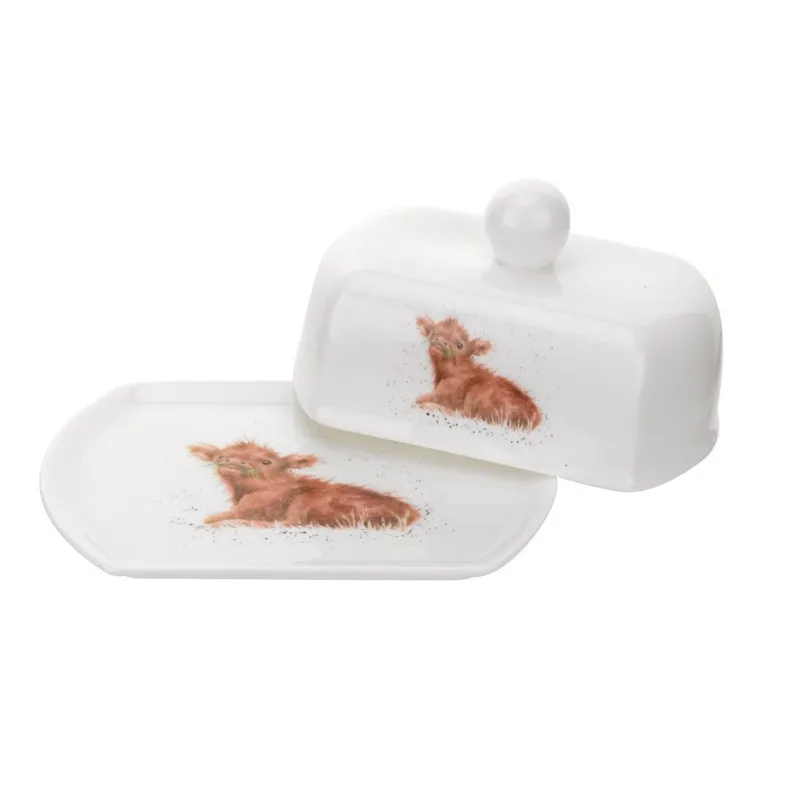 Wrendale Highland Cow Butter Dish-1