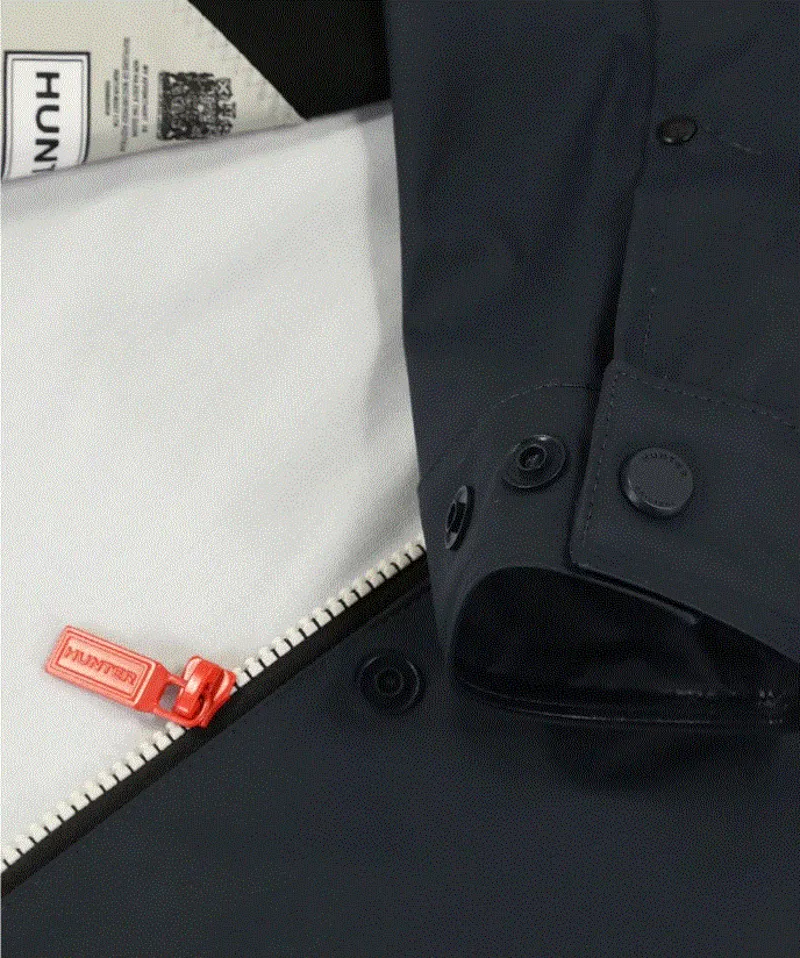 Hunter Ladies Original Lightweight Rubberised Jacket in Navy-3