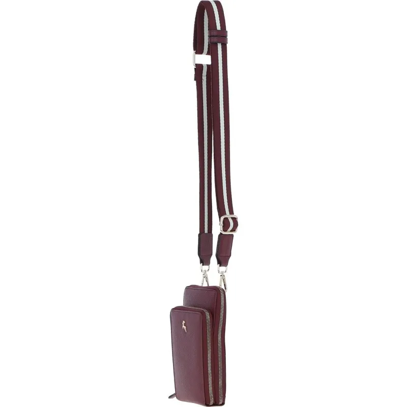Ashwood Leather Crossbody Phone Bag Wine X-31-1