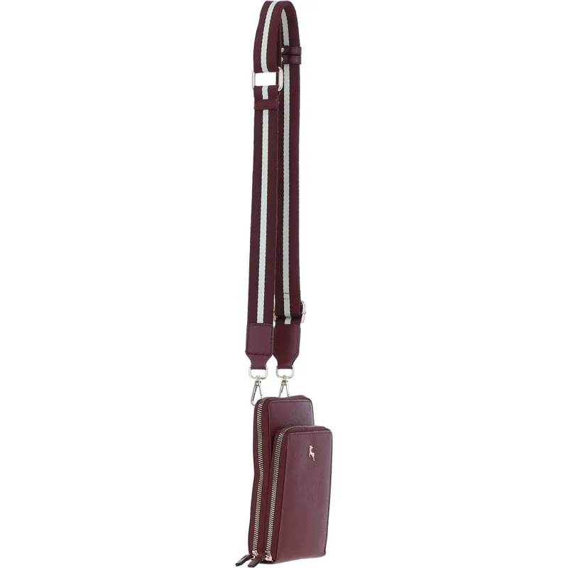 Ashwood Leather Crossbody Phone Bag Wine X-31-3