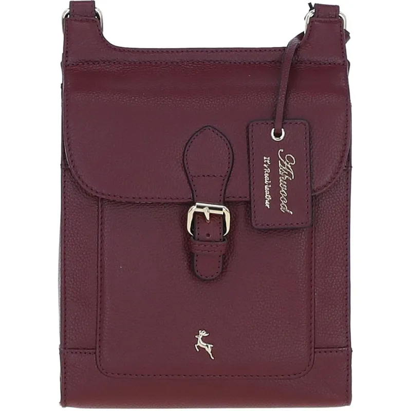 Ashwood Leather Crossbody Bag Wine X-33-1